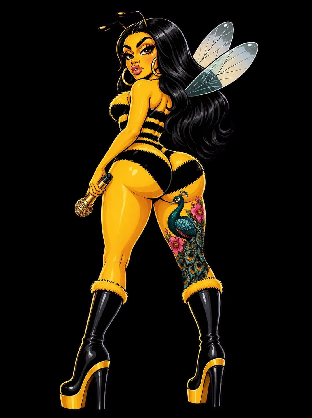 Cardi Bee poses like a blockchain baddie