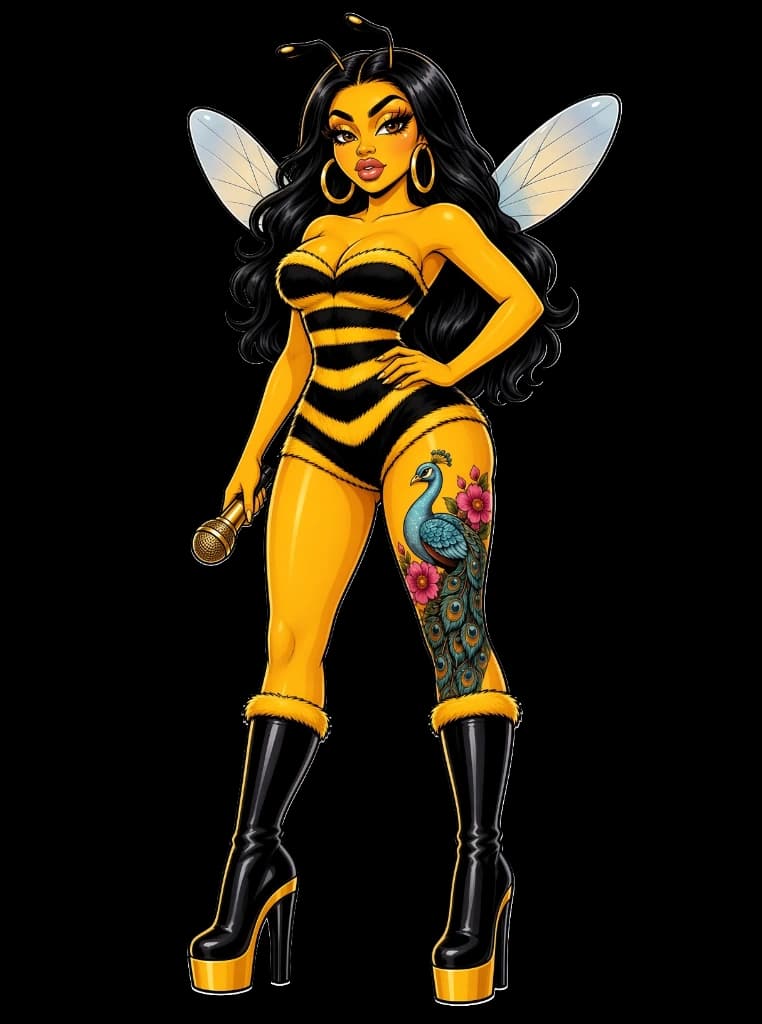 Cardi Bee poses like a blockchain baddie